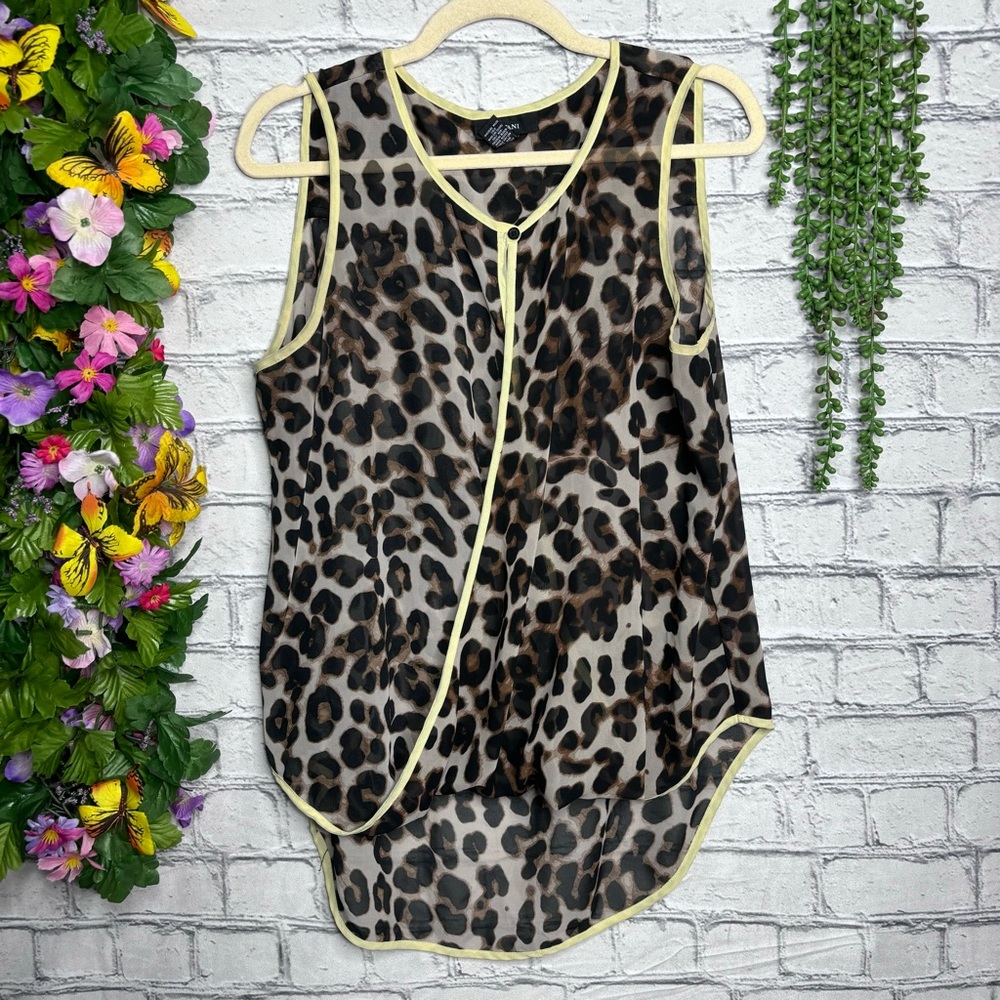 _💙2/$40💙Alfani Leopard Printed Sleeveless Drape Top Size 12/Large